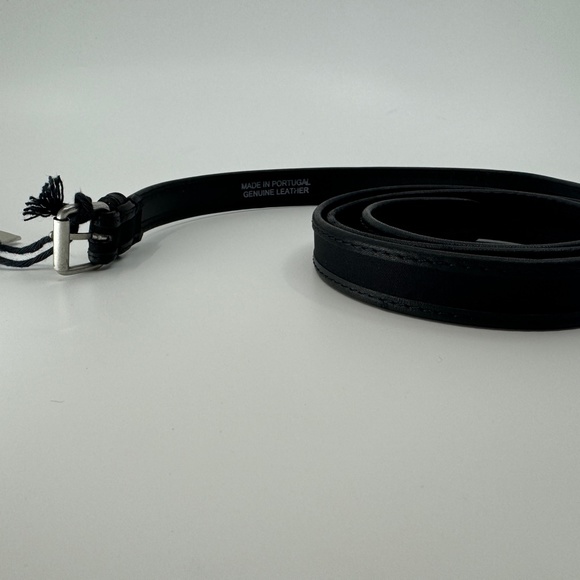DAMIR DOMA SILENT Skinny Unisex Leather Belt Clincher Silver Buckle main image 7